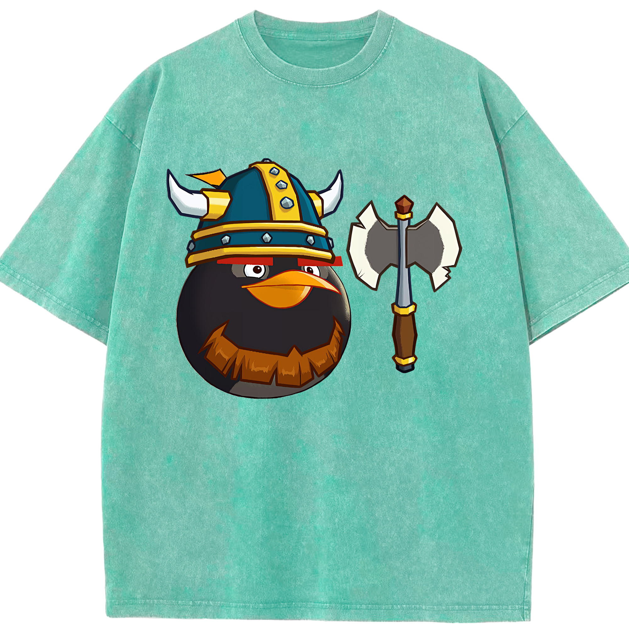 （画像用） Angry Birds アングリーバード 綿100% ヴィンテージ風 半袖Tシャツ（フロントプリント）